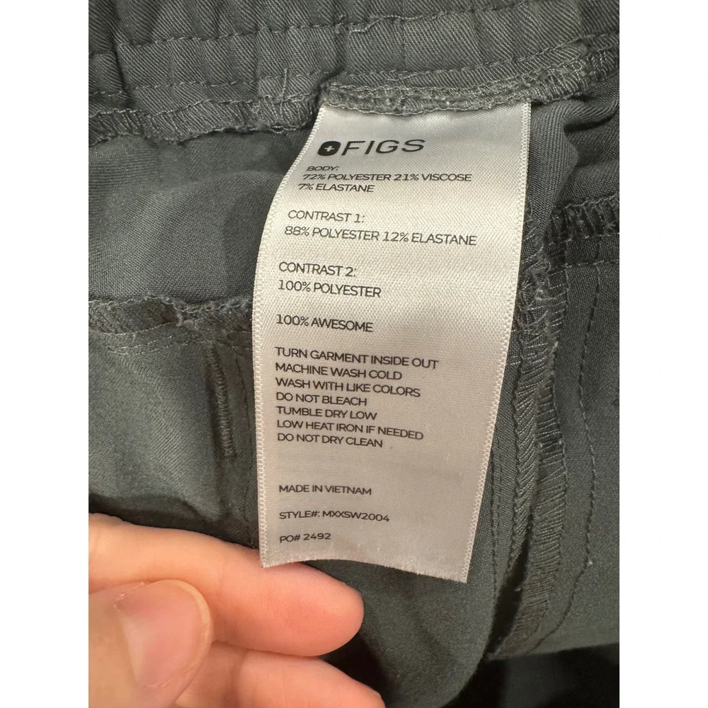 FIGS Mens Tansen Jogger Pants Green Gray Drawstring Style MXXSW2004 Size XL